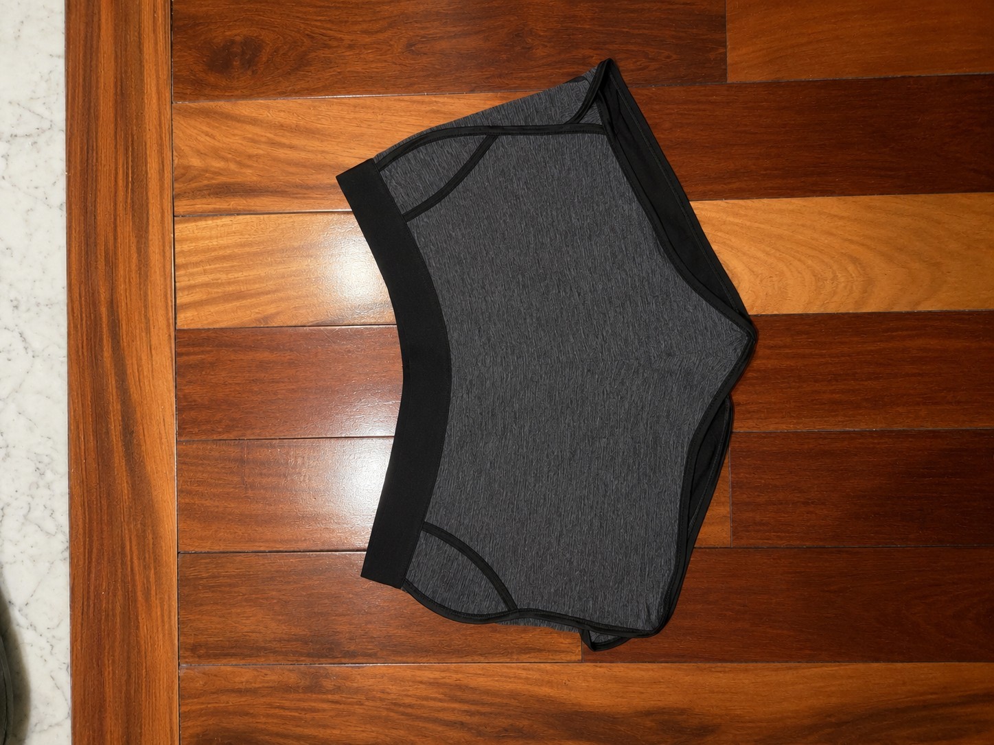 Danskin Now Women’s Boyshorts 2XL Plus Heathered Gray/Black Breathable