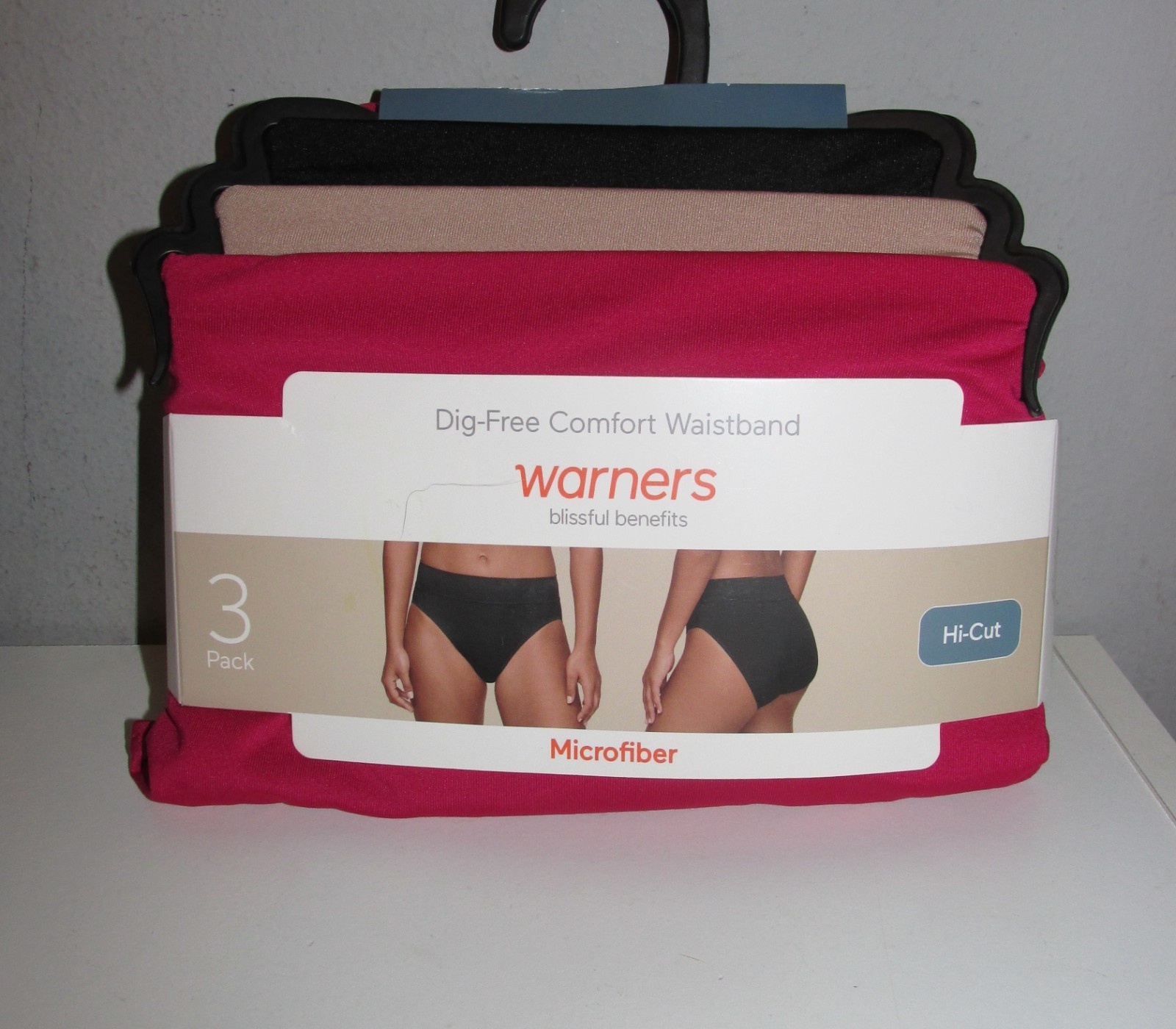 Warners Blissful Benefits Microfiber Hi-Cut Briefs 3 PACK (Size 3XL) BRAND NEW