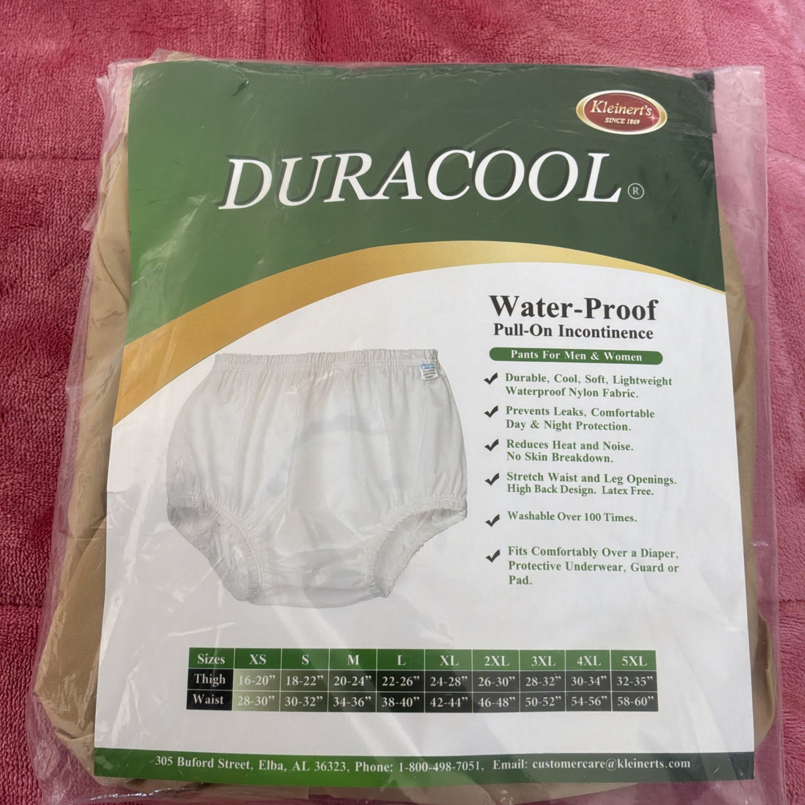 Duracool Water-Proof Pull-On Underwear Beige Size 3X Large NEW in Package