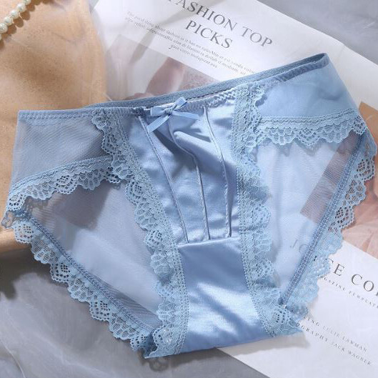 5 Pack Lot Sexy Ladies Womens Satin Panties Intimates Sheer Full Brief Underwear