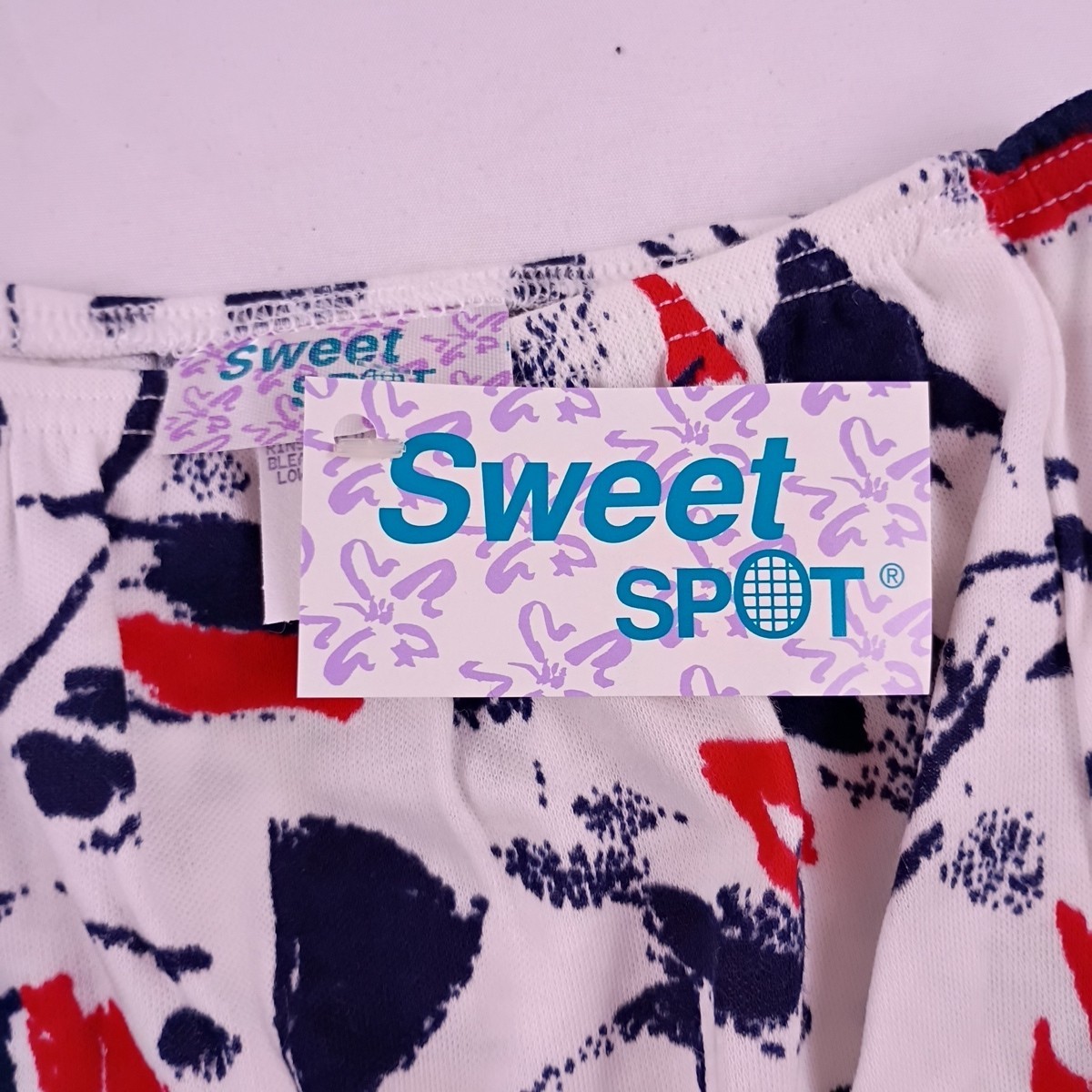 Sweet Spot Blue, White and Red Women’s Cotton/Polyester Panties Size S New