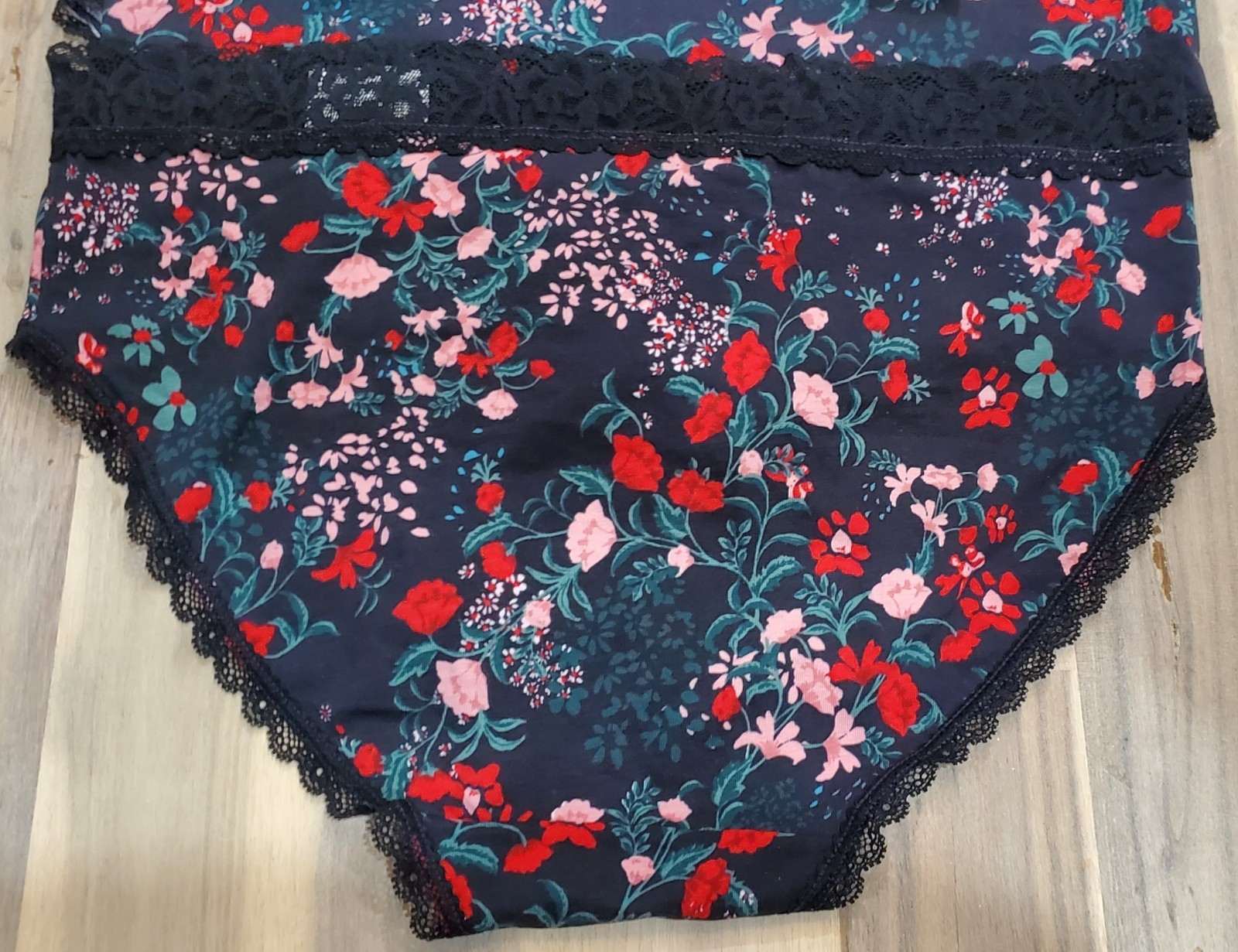 State of Day Women’s Cotton Blend Lace-Trim Hipster Underwear Large Mini Wispy G