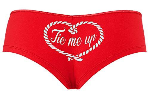 Knaughty Knickers Cute Tie Me Up BDSM Rope Design Red Boyshort Underwear DDLG