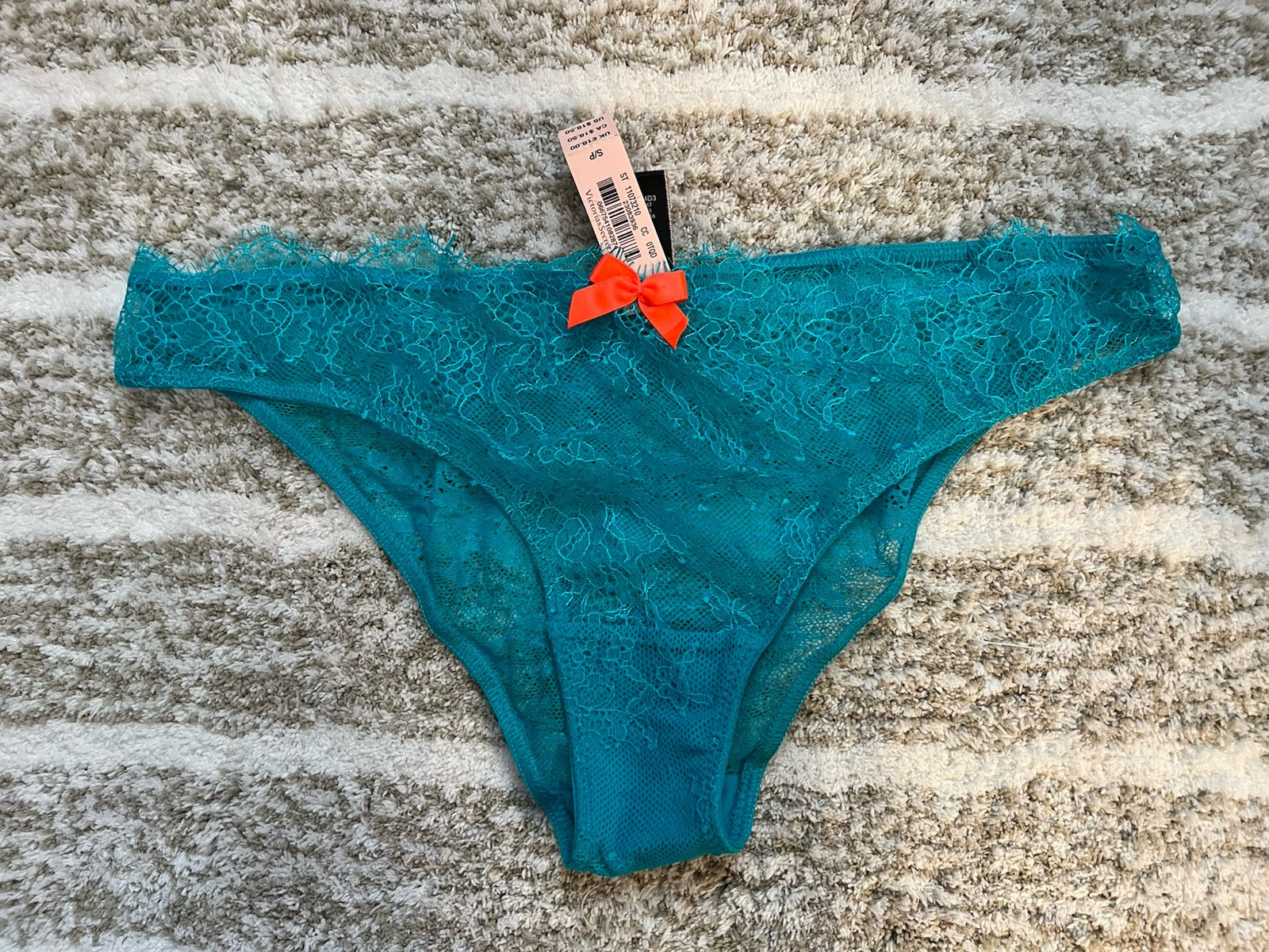 VICTORIA’S SECRET VERY SEXY LACE SEA BLUE CHEEKY PANTY SIZE SMALL