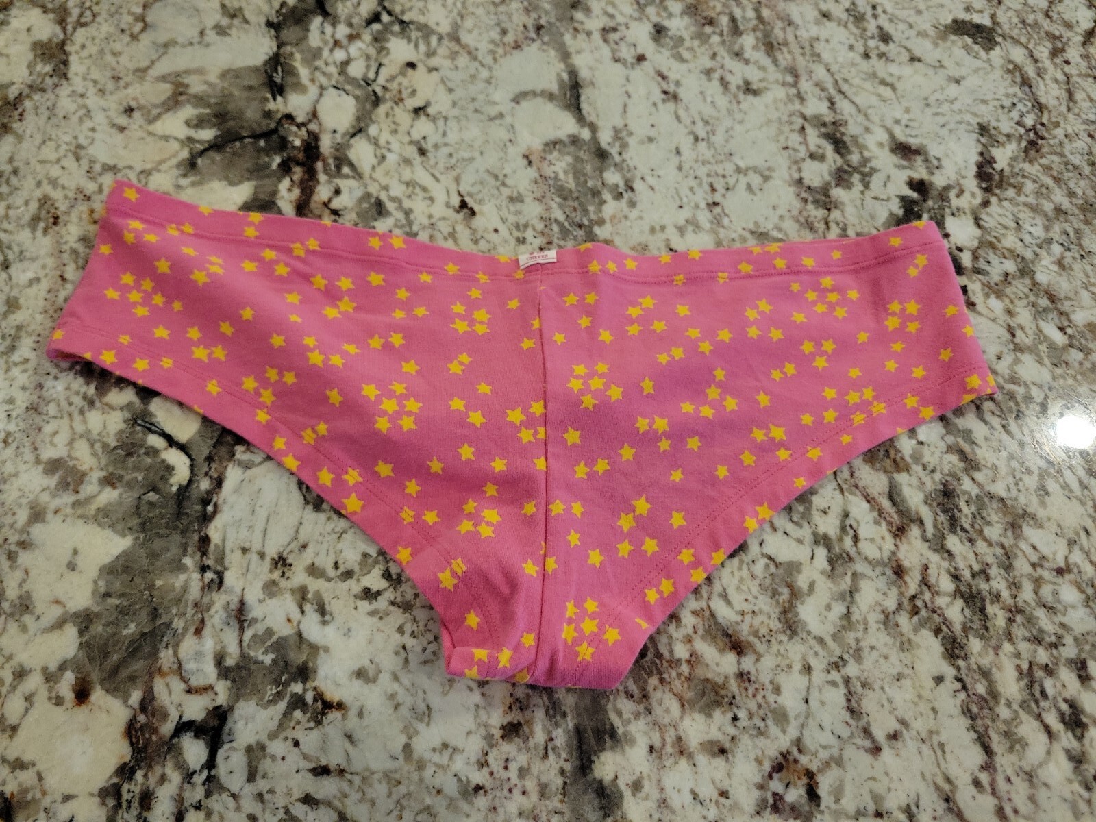 TRUE VINTAGE VICTORIA’S SECRET PINK LG PINK STARS HIPSTER PANTIES