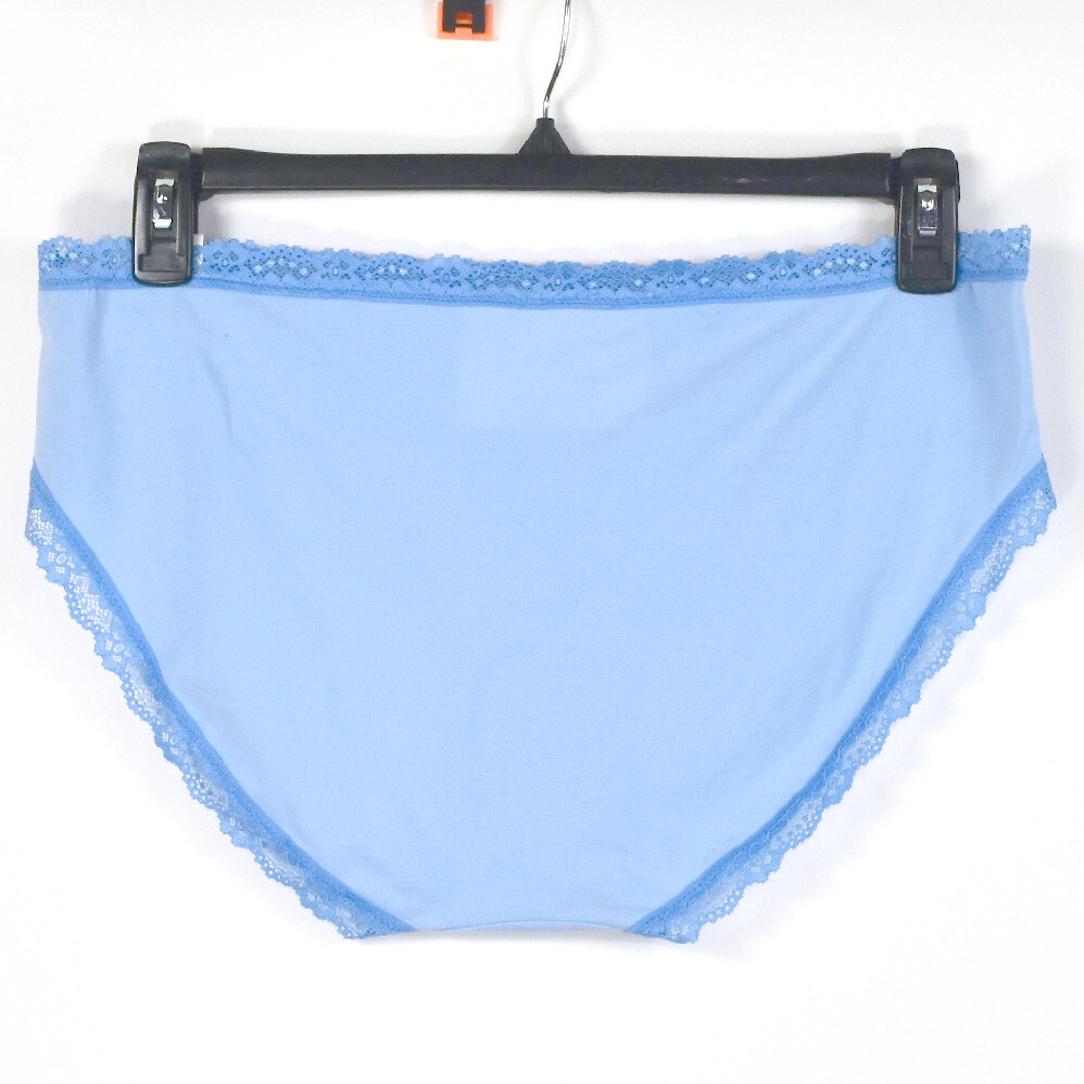 Jenni Womens Cotton Blend Lace Trim Hipster Solid Choose Size & Color New Panty