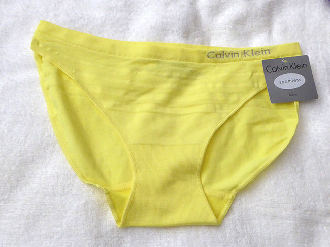 Calvin Klein Ombre Bikini size M Panty Underwear D3420 yellow soft