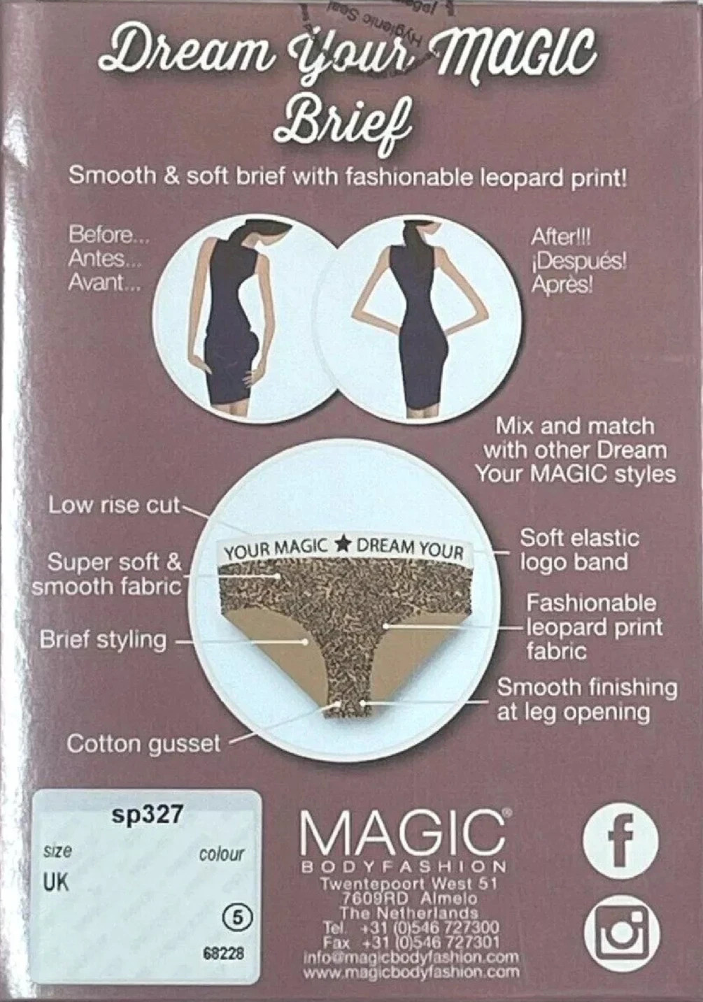 Animal Print Brief MAGIC Bodyfashion Dream Your Magic Low Rise 68228 .