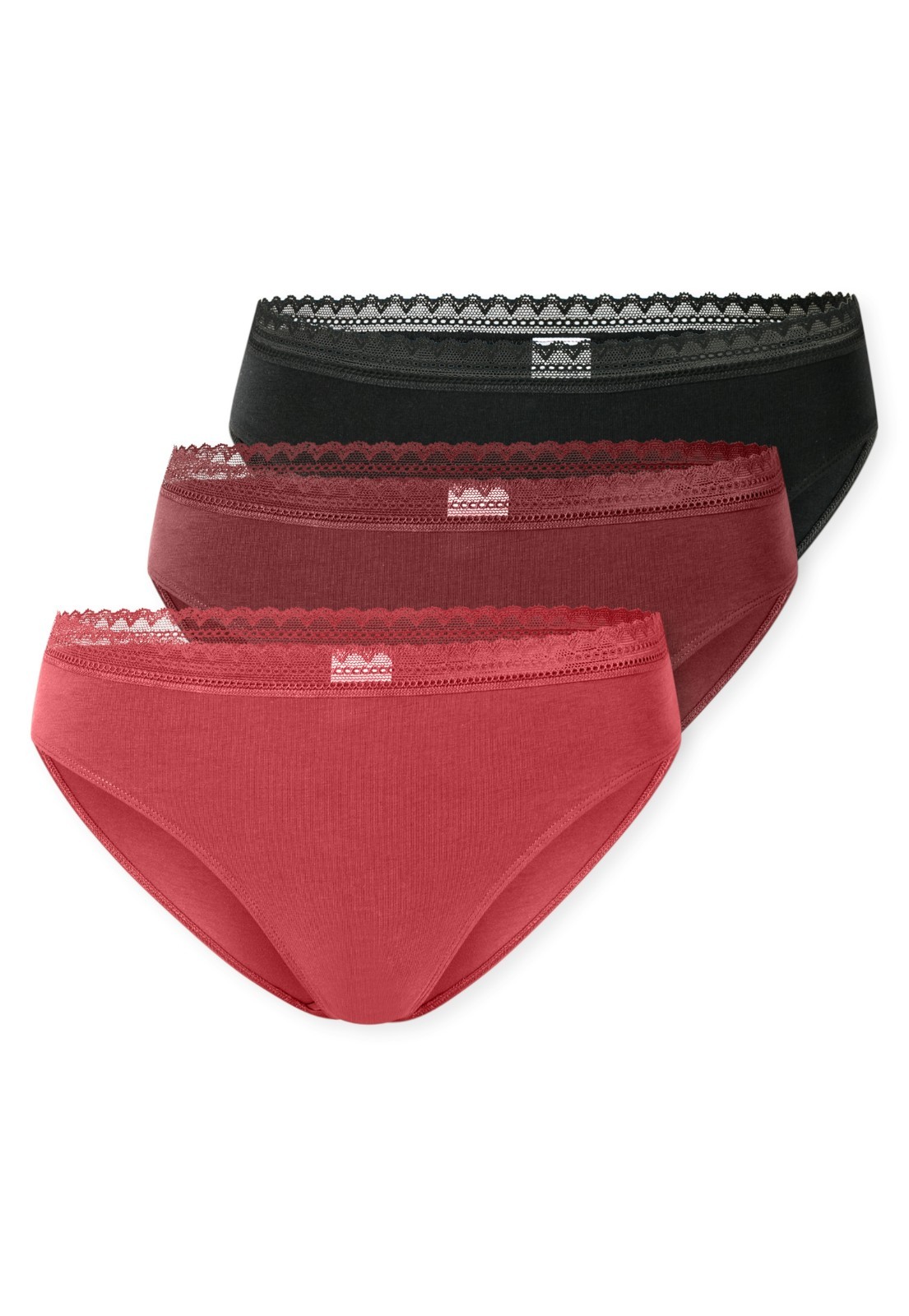 Schiesser women’s Rio briefs 3 pack 95/5 fashion lace 36-48 S-4XL underwear