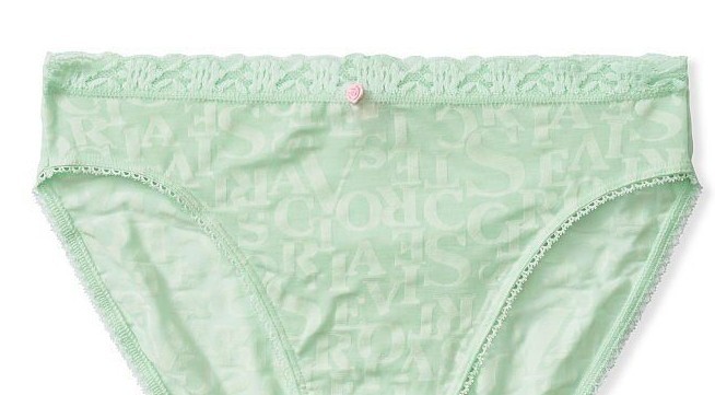 M L XL XXL Green Burnout Lace LOGO Victorias Secret High Leg Waist Brief Panty