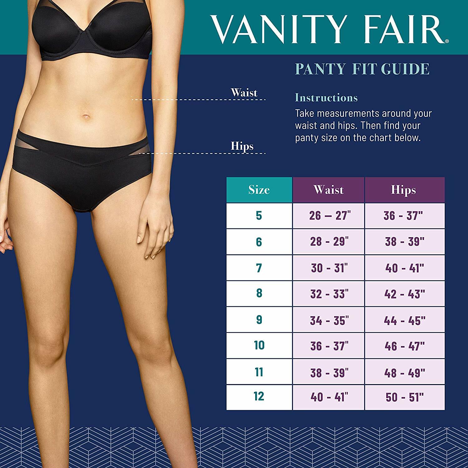 Vanity Fair Perfectly Yours 100% Polyester Gracious Journey Brief Size 6/Medium