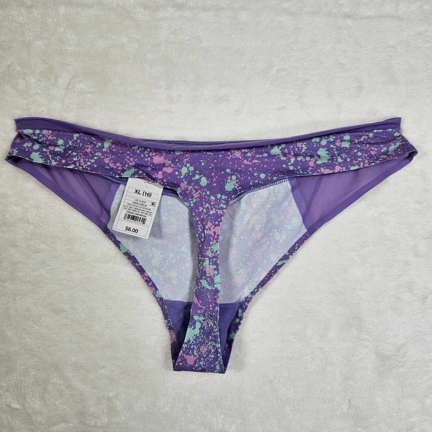 Auden 3pk Assorted Thong Underwear Womens X-Large Stretch