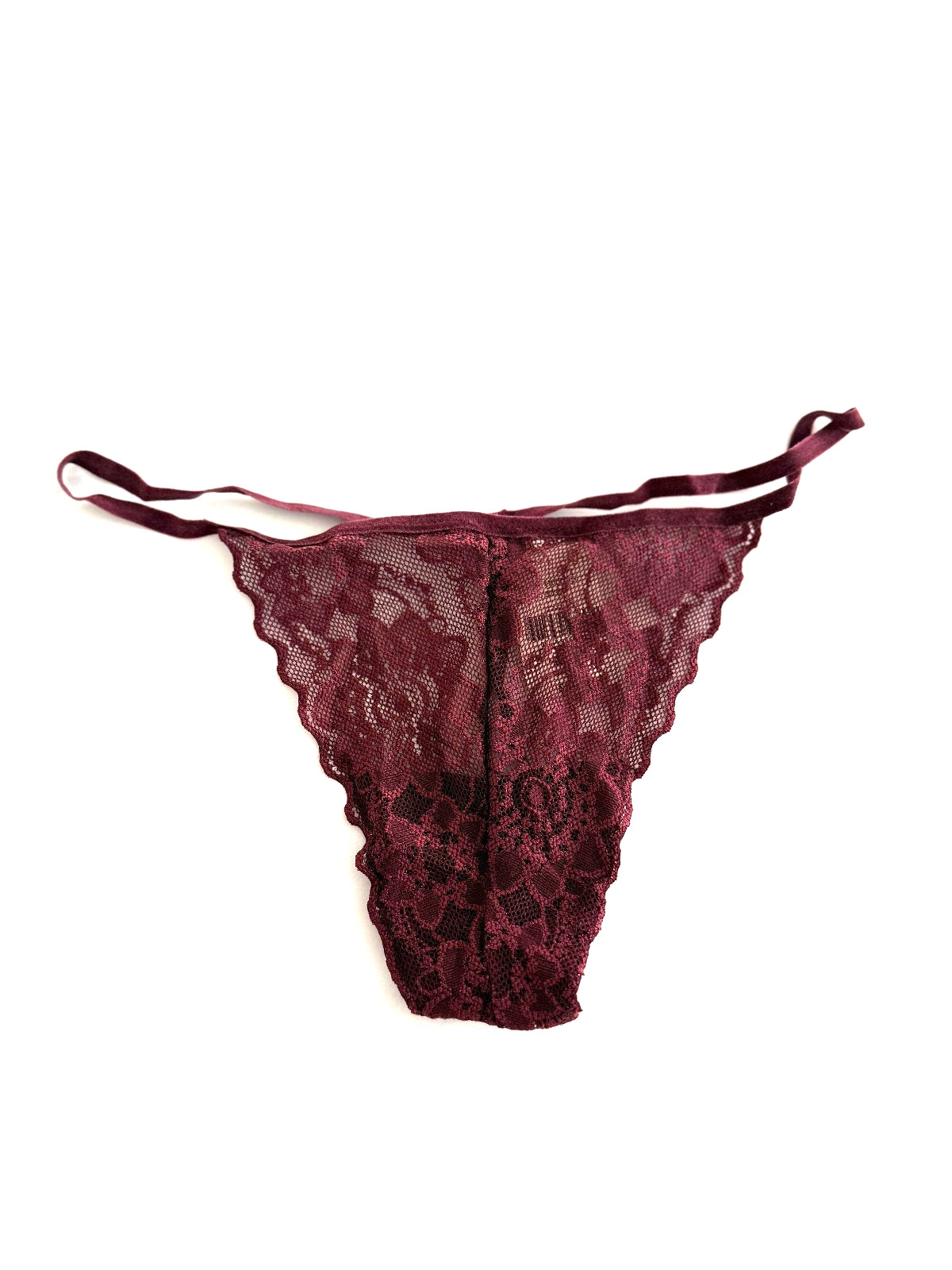 Victoria’s Secret PINK Floral Lace V-String Panty Deep Ruby