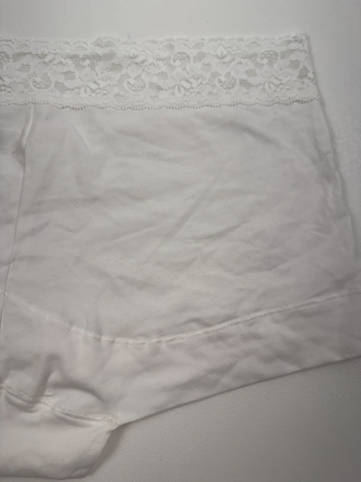 Maidenform Lace Trim Boy Short Panties White Size XL NWT