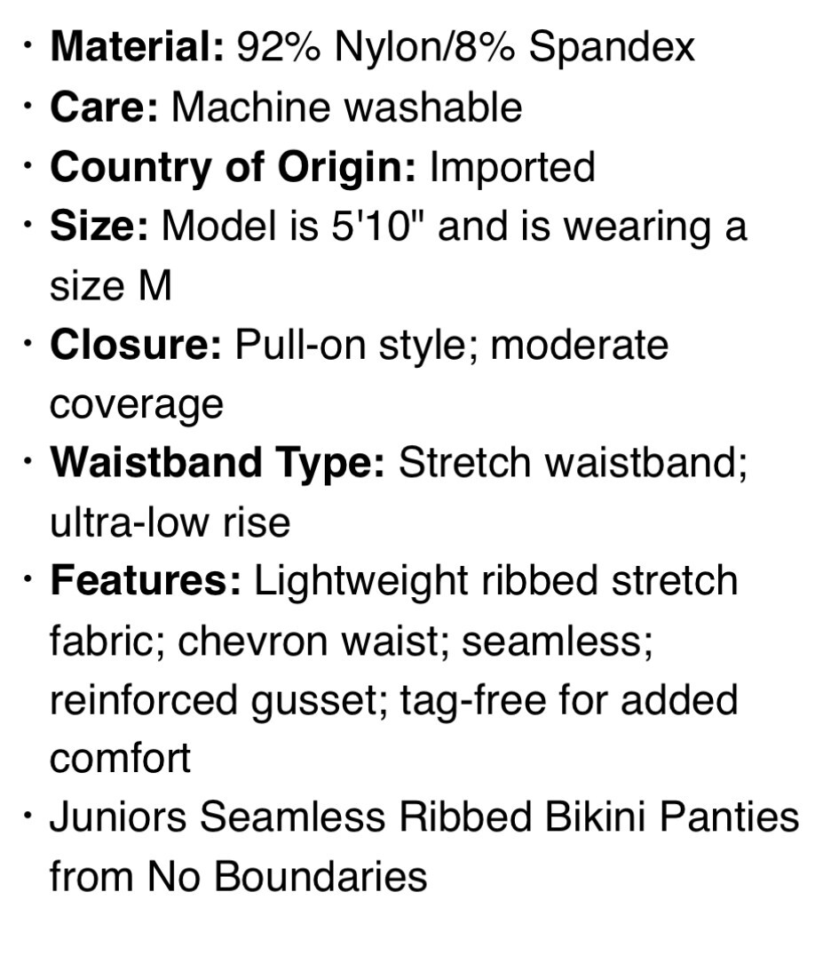 Women’s NOBO No Boundaries Ribbed Bikini S-XXL Orange Floral Panties Underwear