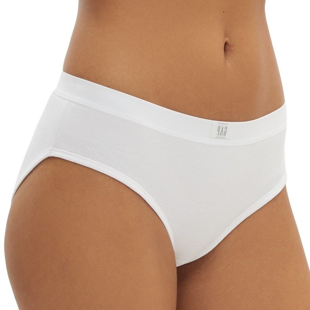 GAP GapBody Women Cotton Ribbed Hipster Panties White Medium Intimates Underwear