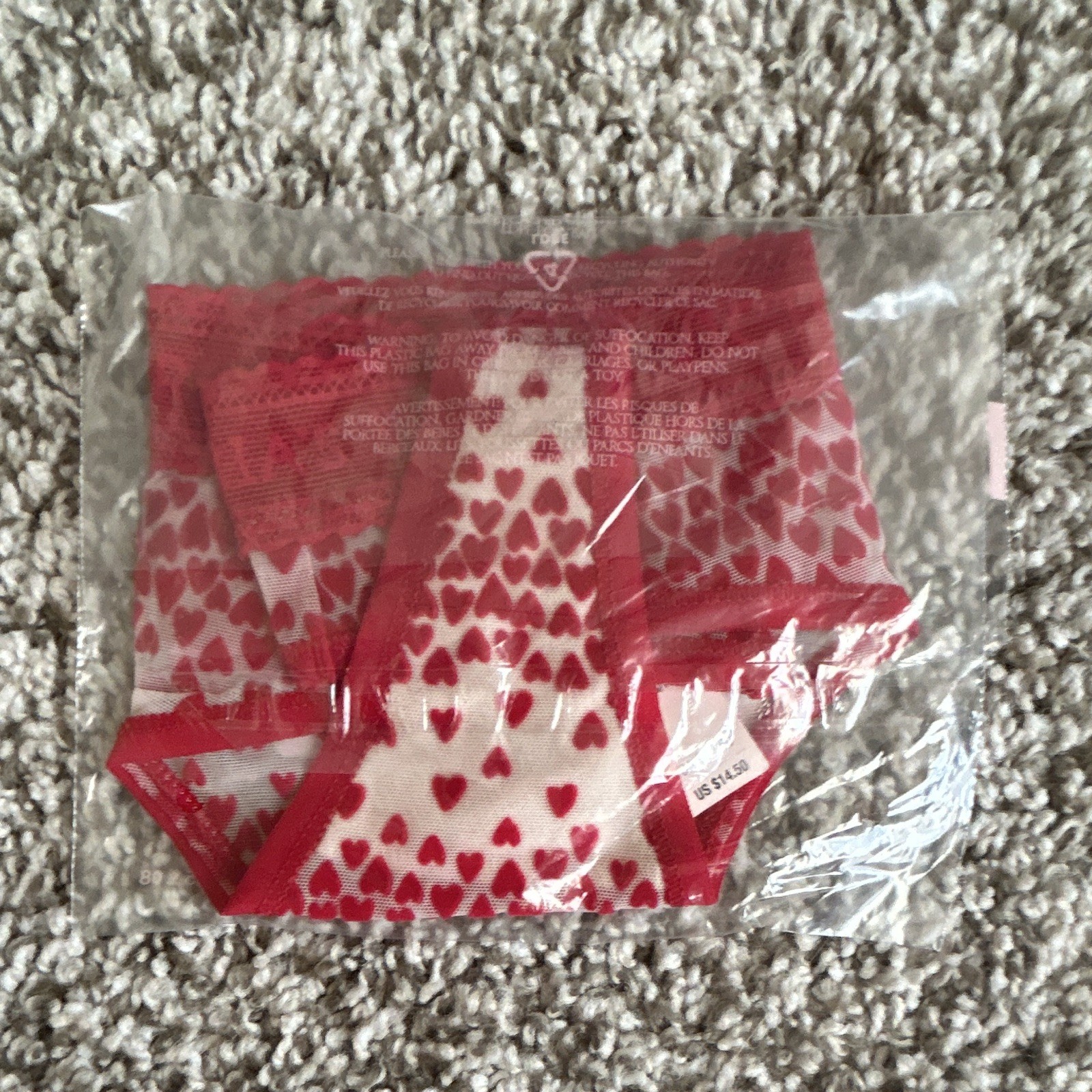 Victoria’s Secret Panties Lot of 5 New Size S Small Thong Lacie V-String Hearts