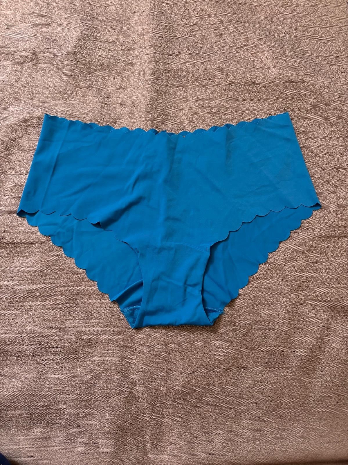 NWT Victoria’s Secret Blue scalloped edge hiphugger hipster Panties Medium NEW