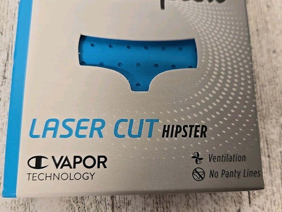 Champion HIPSTER Panties SMALL Blue Laser Cut LA41CH Women’s Lot of 2