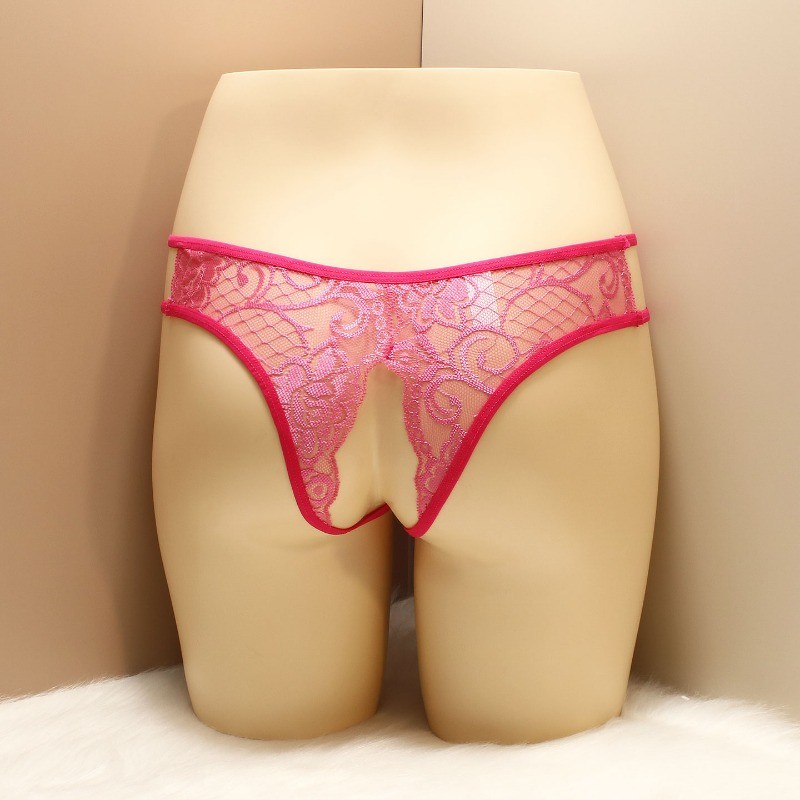 3pc Knickers Hollow Out Lace Crotchless Briefs Cheeky Panties Lingerie Underwear