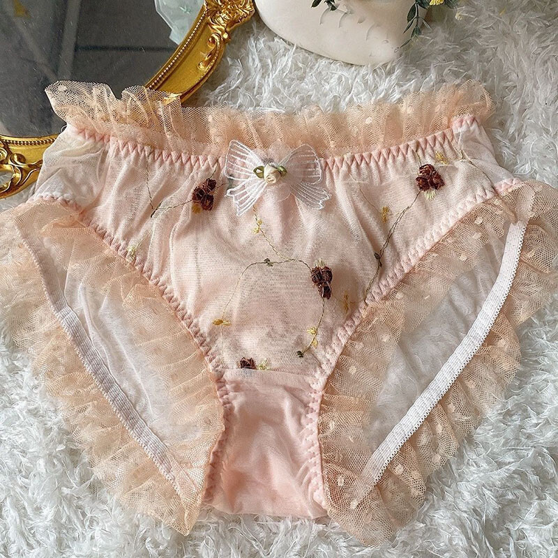 Sweet Girls Womens Sheer Panties Underpant Briefs Japanese Princess Underwear