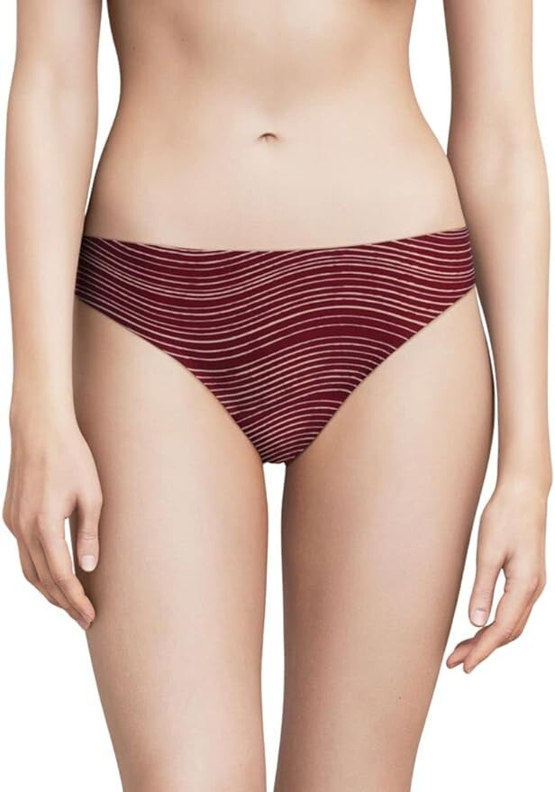 Chantelle L32938 Womens Burgundy Soft Stretch Raspberry Wave Thong One Size