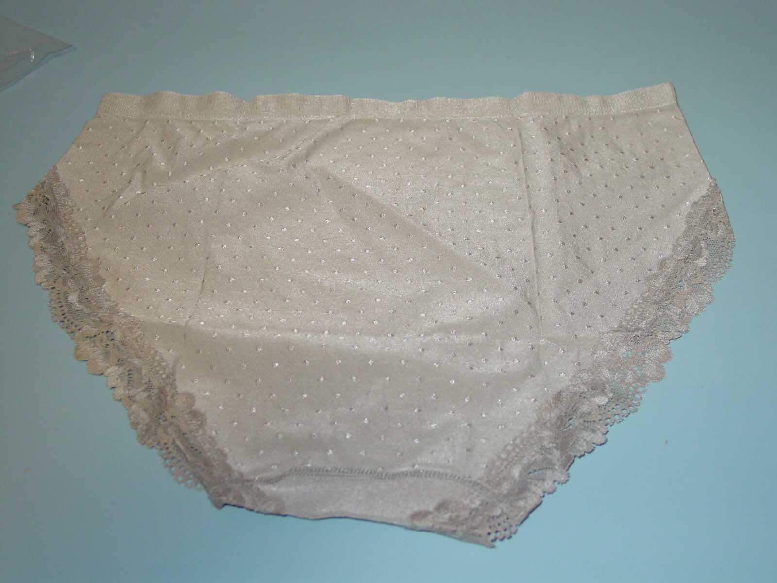 VICTORIA’S SECRET SEAMLESS HIGH LEG BRIEF *DOT JACQUARD DOVE GREY* BRAND NEW XL