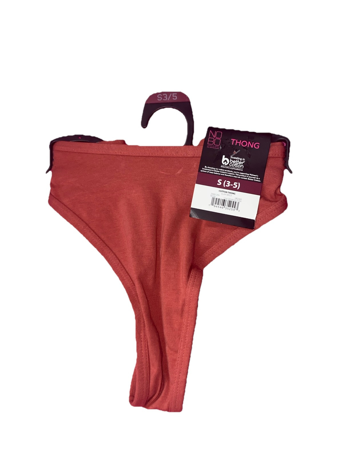NWT No Boundaries Women’s Cotton Thong Underwear Size Small (3-5)