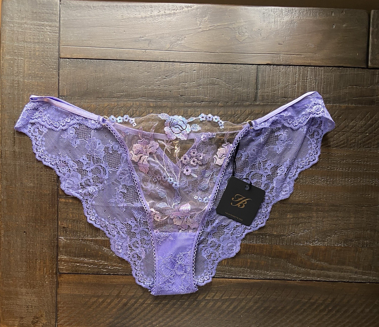 Honey Birdette Whitney Wisteria Brief Panty Size XXL