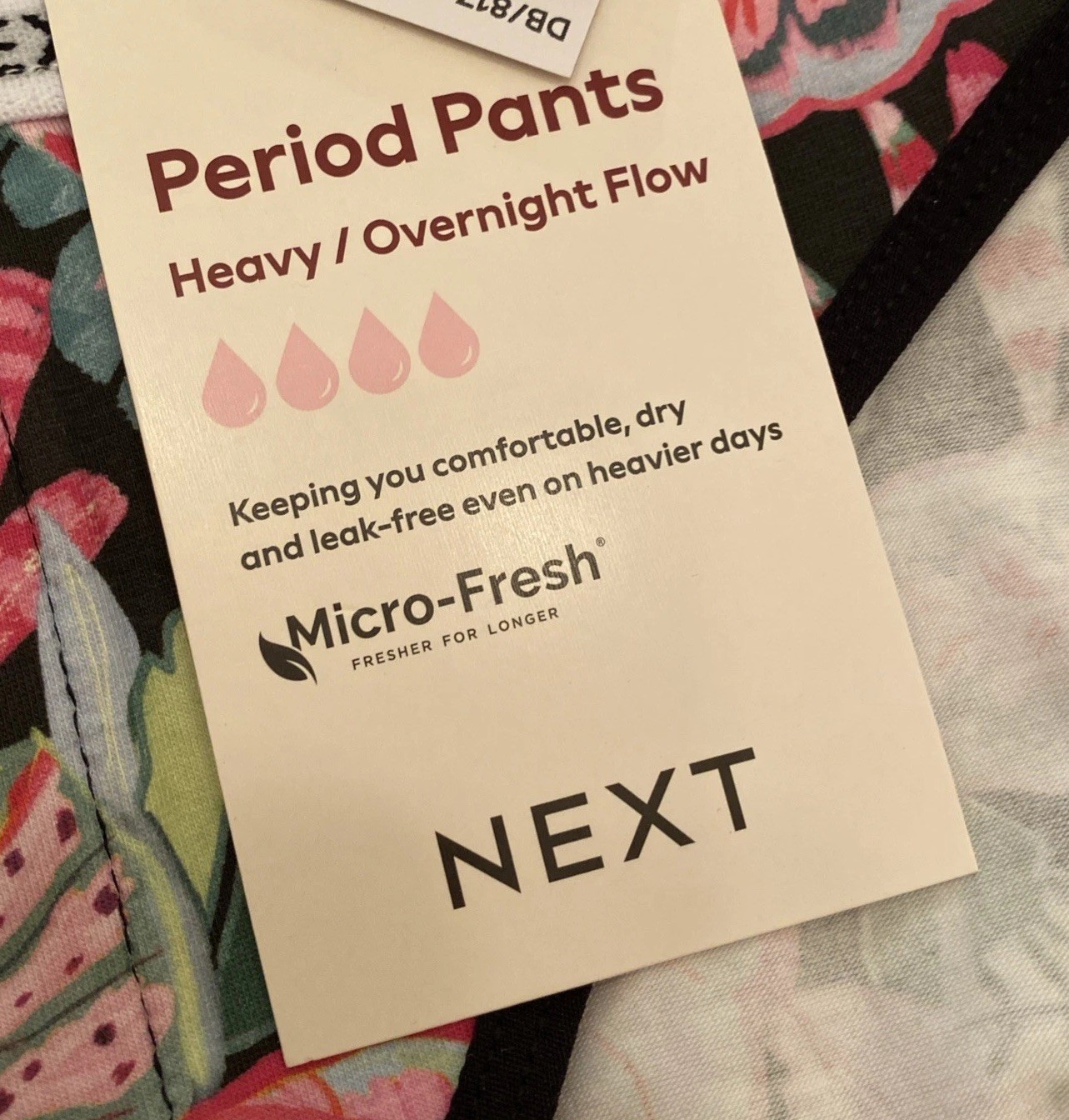 NEXT Period Pants Heavy Flow – New Print / Plain – High Leg – Size 14 – 2 Pack