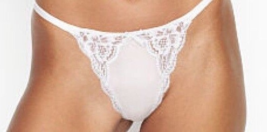 Victorias Secret Dream Angels Vintage Rose Pink V-String Thong Panties XL Silky