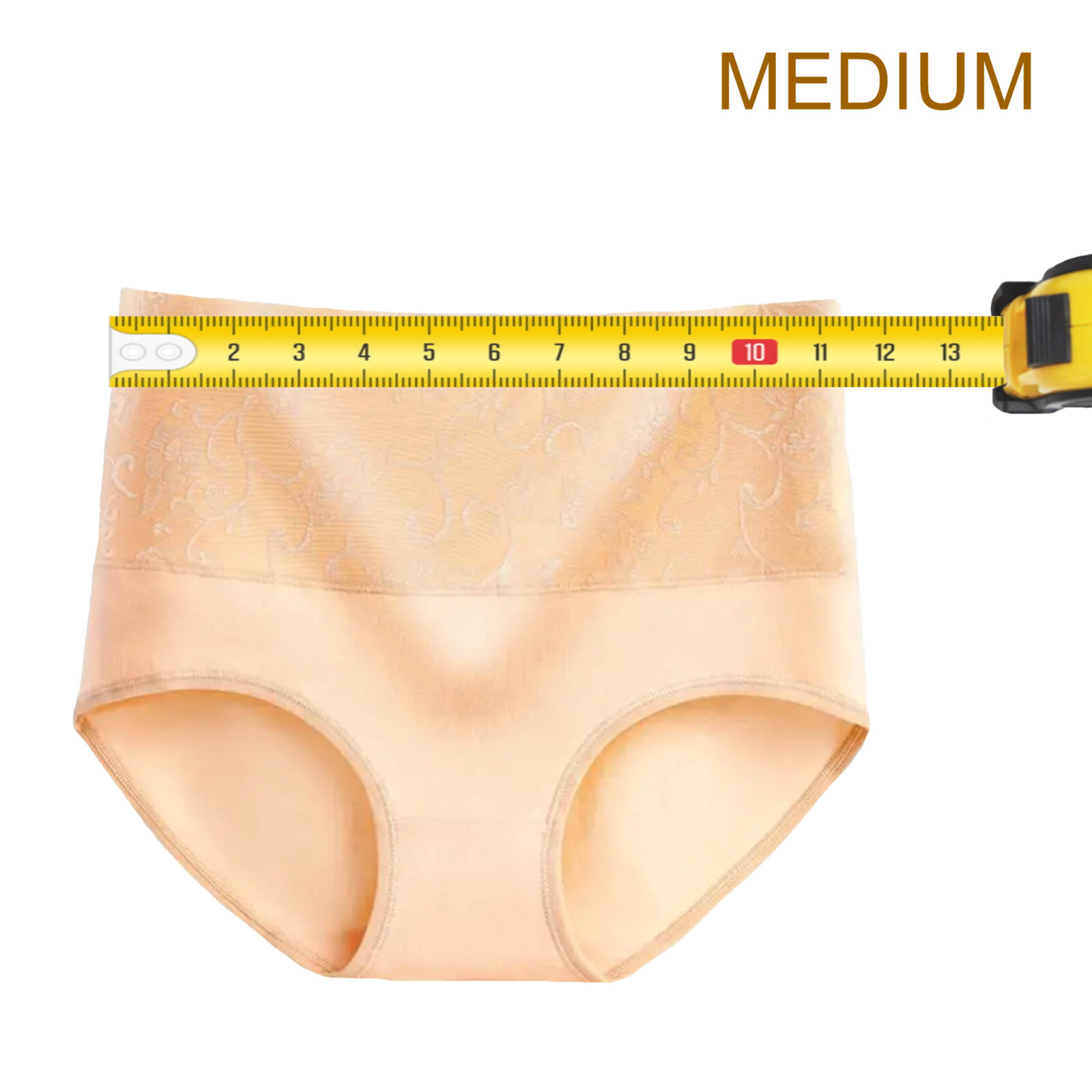 6pk Panties NATURAL COTTON Underwear M, L, XL, 2X HIGH WAIST CONTROL BRIEFS