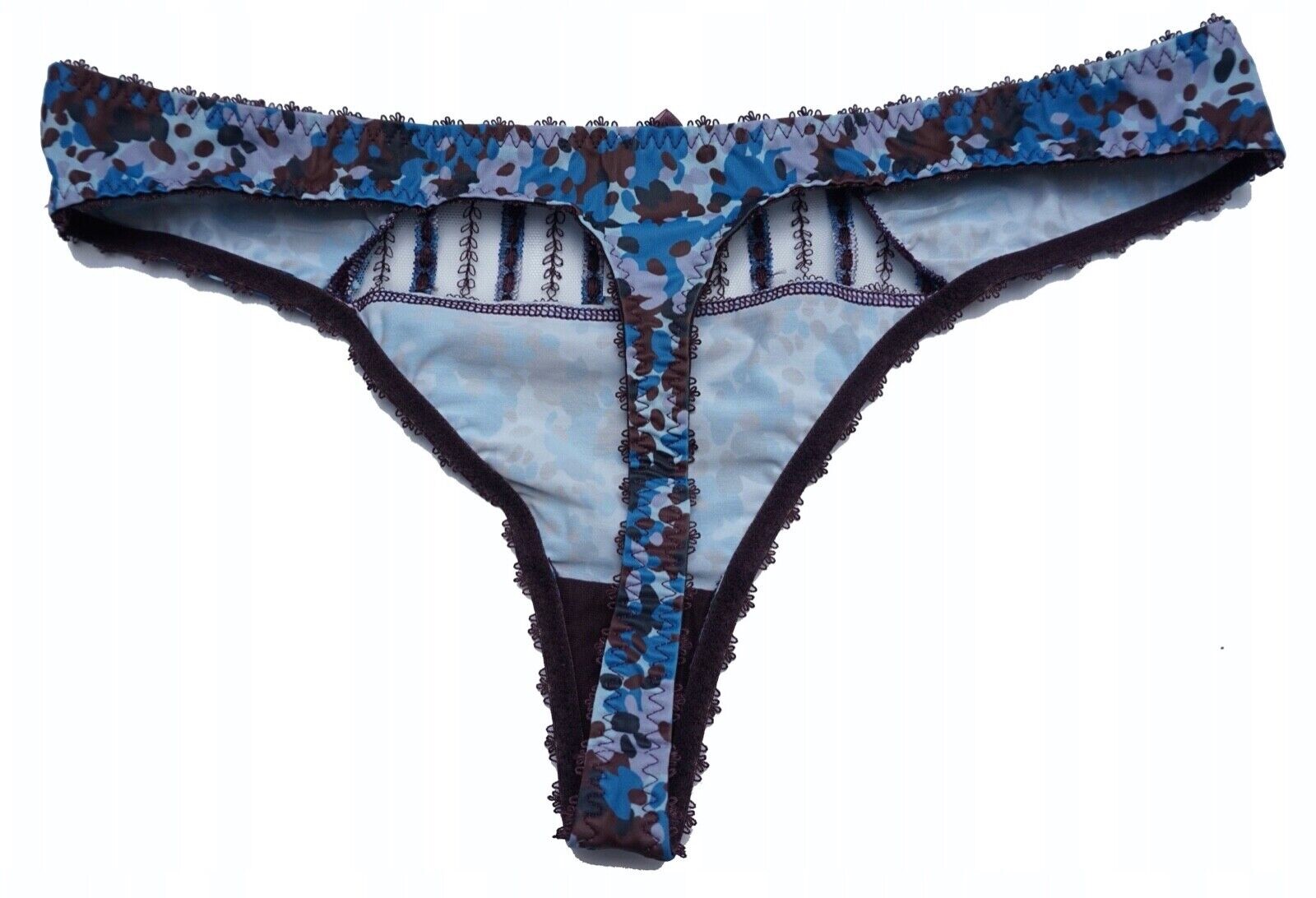 Freya Tara Thong Knickers Twilight Size M 12 14 Blue Brown Purple Camo 4607 New