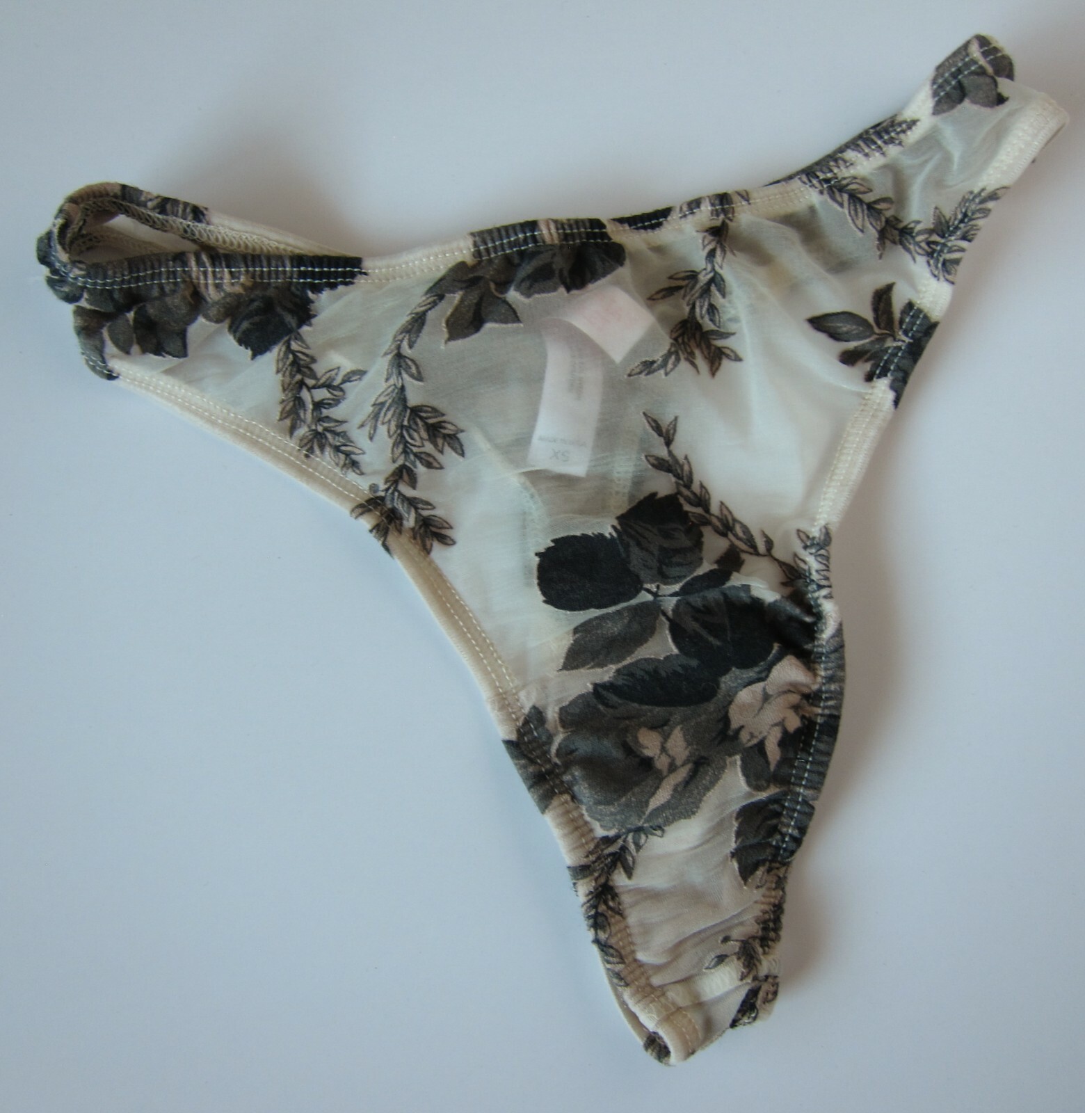 Victoria’s Secret VINTAGE 90s High Cut Silky Sheer Thong Panties XS X-SMALL