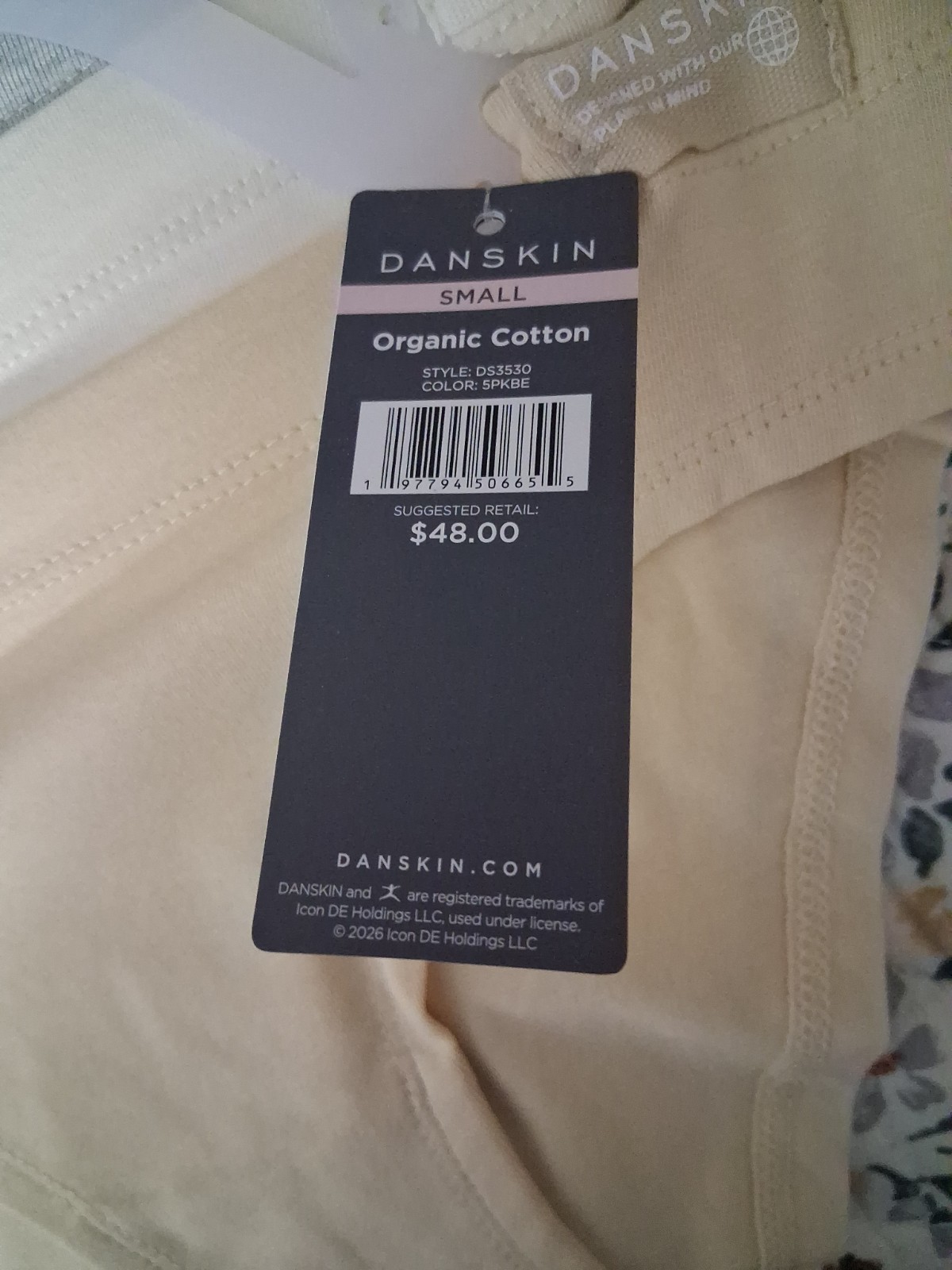Danskin Organic Cotton Bikinis Panties Pack of 5 Size Small Earth tones NWT + 🎁