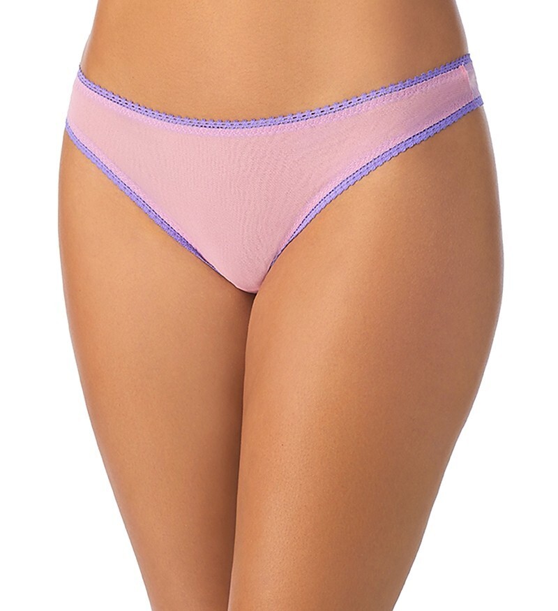 On Gossamer L53670 Sea Pink Mesh Hip G-String Hipster Thong Panty Size M/L