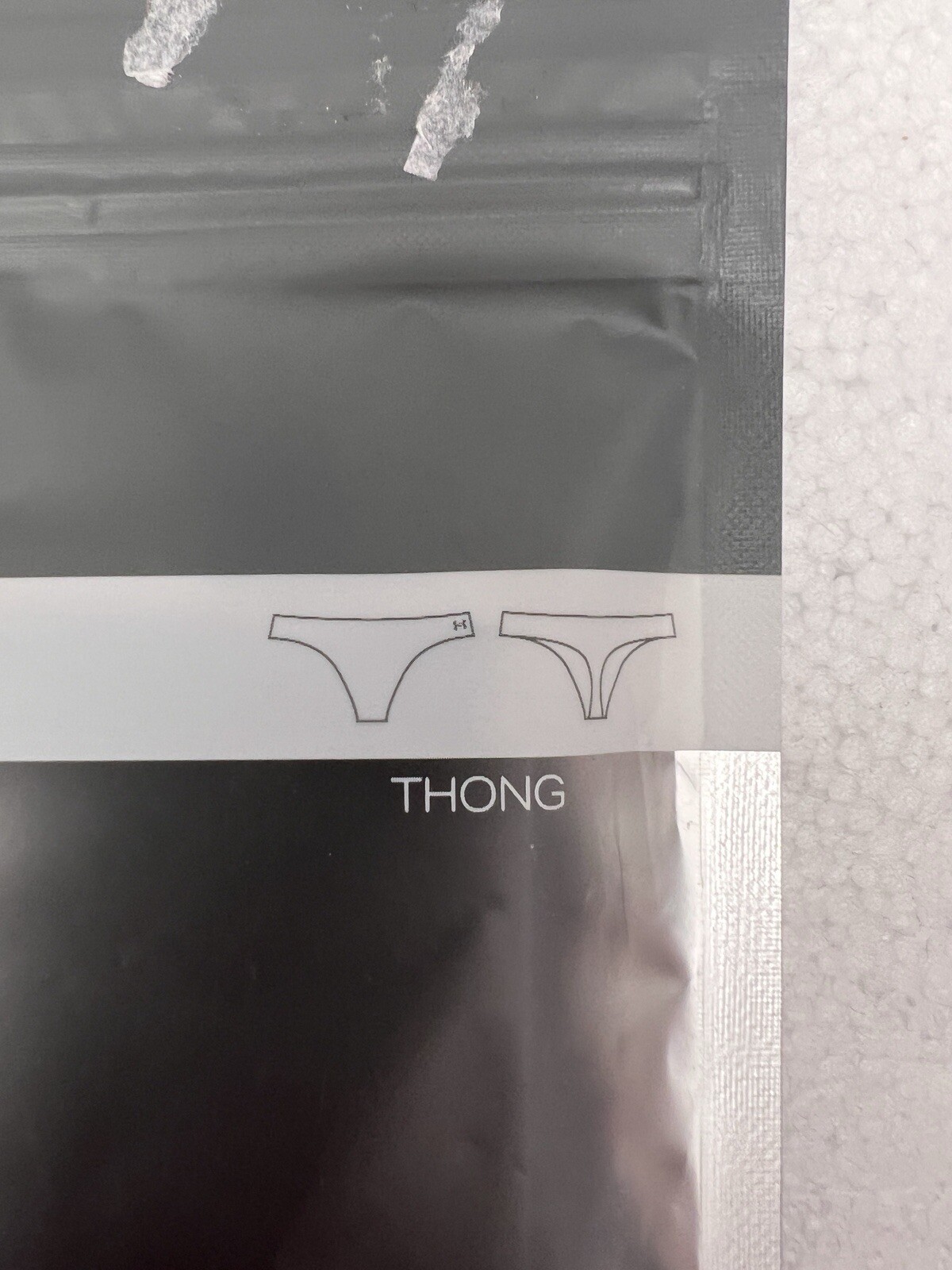 3 Pair UA Under Armour Black Thong Tanga Panty Panties Underwear Women XL XLarge