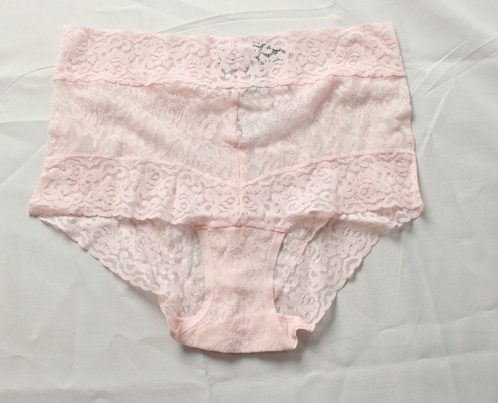 Felina Women’s Signature Stretch Lace Hi-Waisted Boyleg Panty DH3 Pink Large NWT