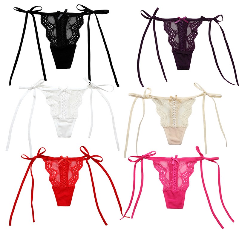 6 Pack Lot Sexy Ladies Womens Lace Panties Thongs G string Underwear Lingeries