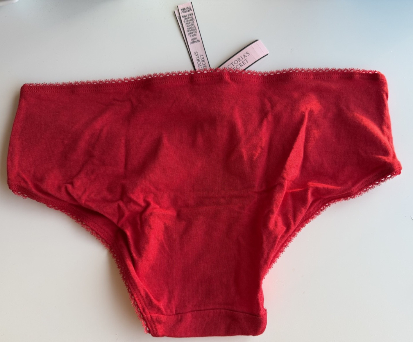 VICTORIA’S SECRET SCATTER SHINE HIPHUGGER PANTY LIPSTICK RED 26715809 SMALL NWT