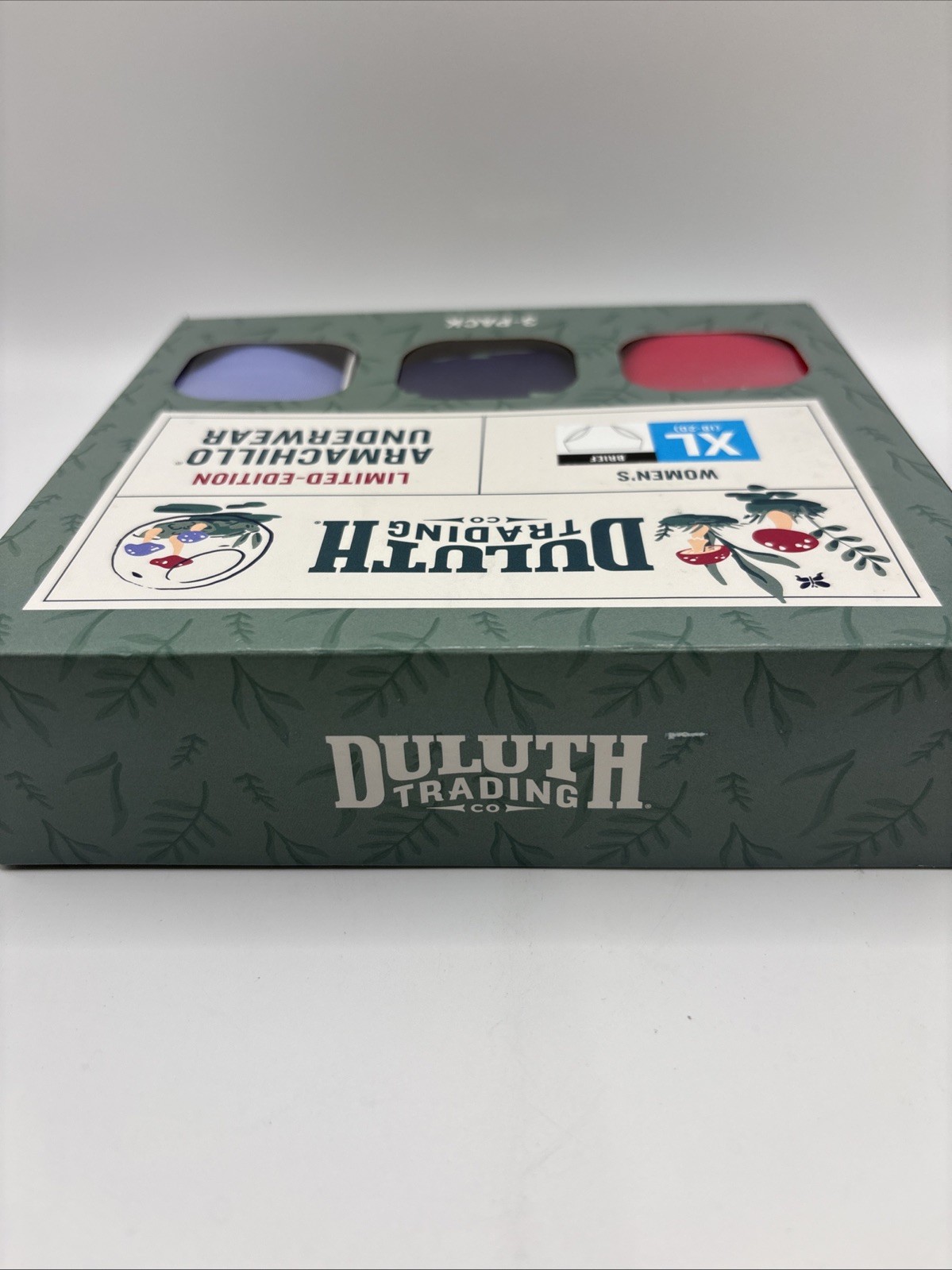 Duluth Trading Co. Womens XL 3-Pack Armachillo Brief Panties Limited Edition NWT