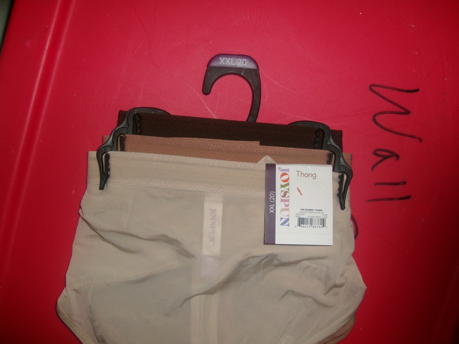 NWT 3pack Joyspun Thong Panty Size XXL20