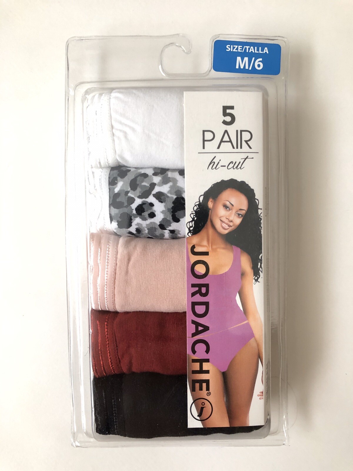 5 Pair Jordache Women Cotton Hi-Cut M L XL 2XL 3XL New