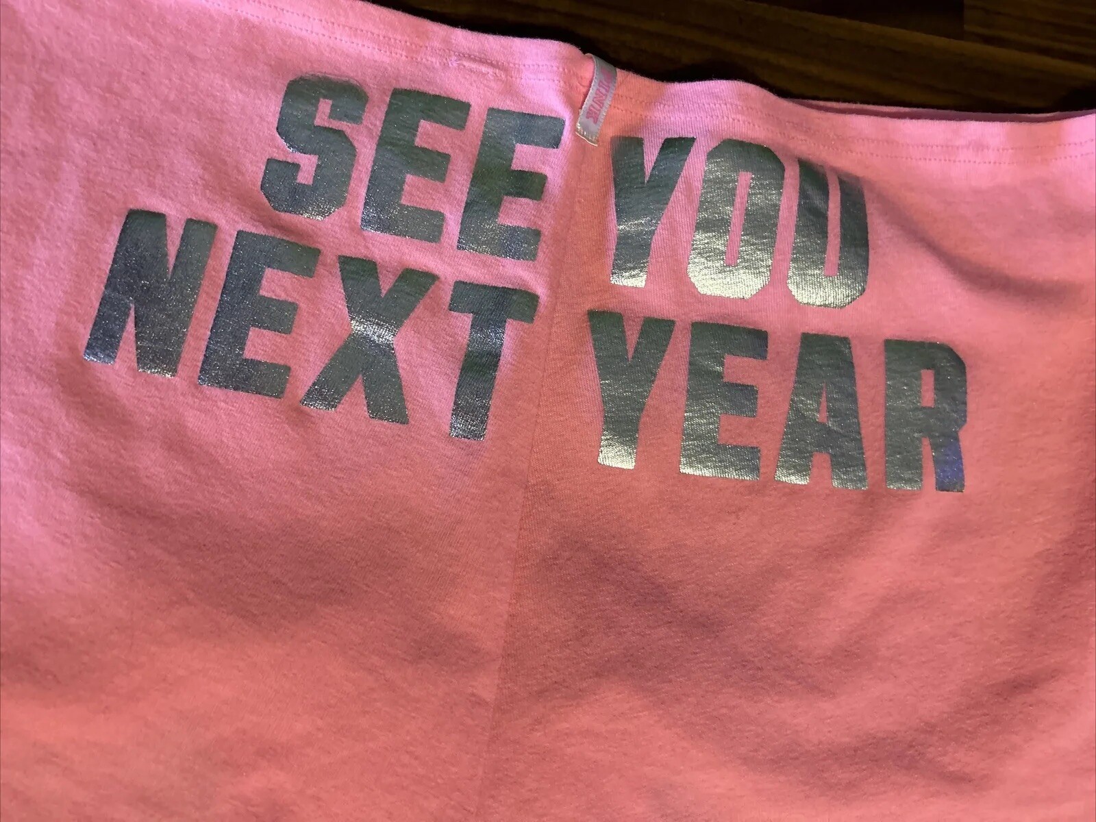 Victorias Secret PINK Extra Low Rise Boyshort See You Next Year Size Large