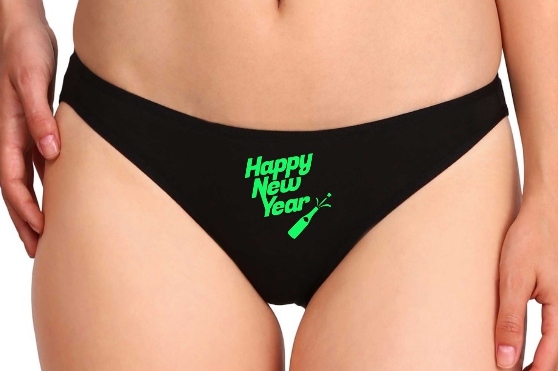 Happy New Year Sexy Cosplay Christmas Party Glow In Dark Slut Costume Thong