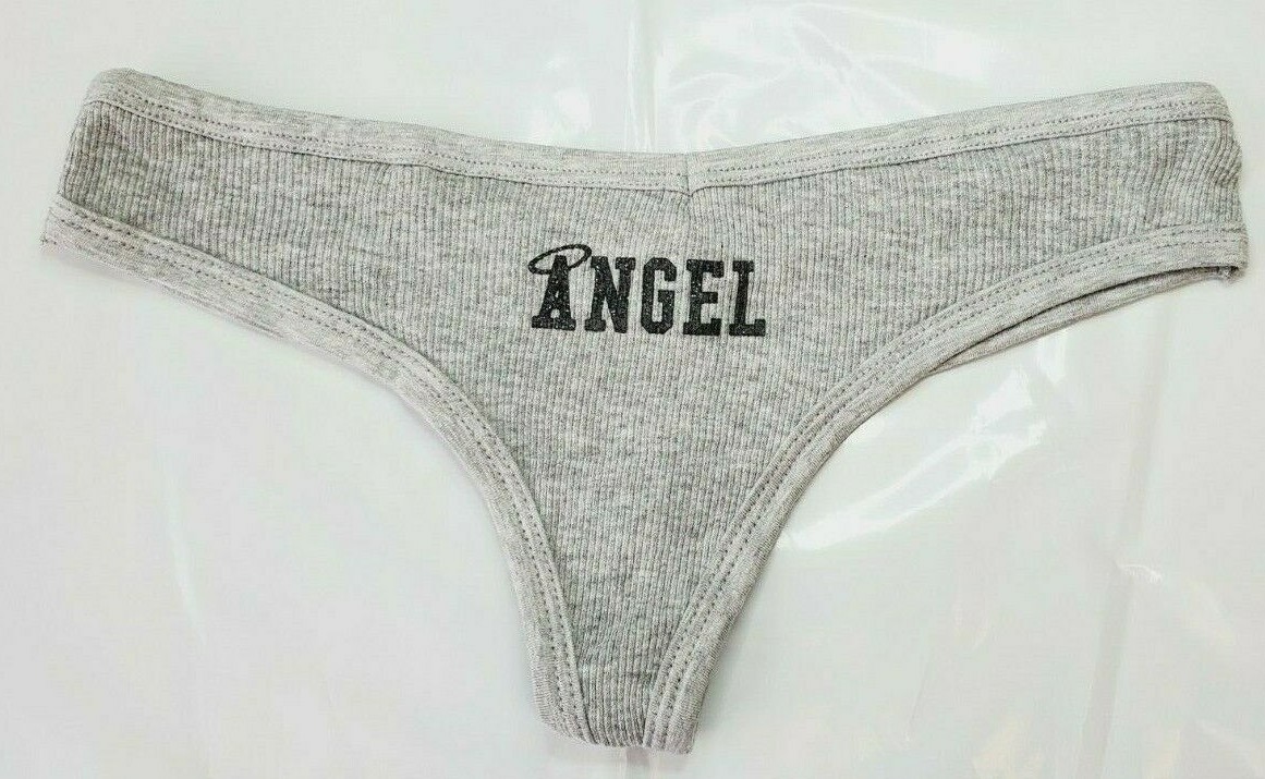 Rue 21 Women’s Cotton Ribbed Thong Panties MEDIUM Gray Angel New