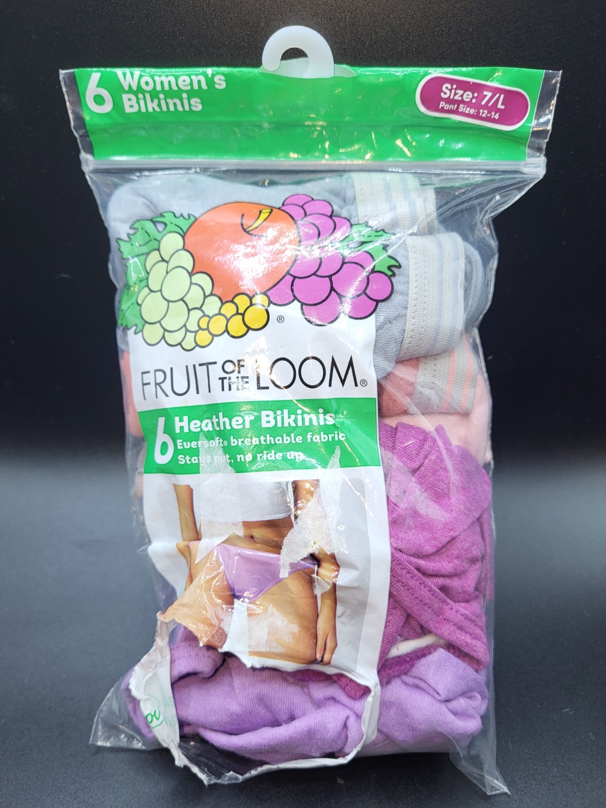 Fruit Of The Loom Assorted Heather Bikinis 4 Pk Sz 7