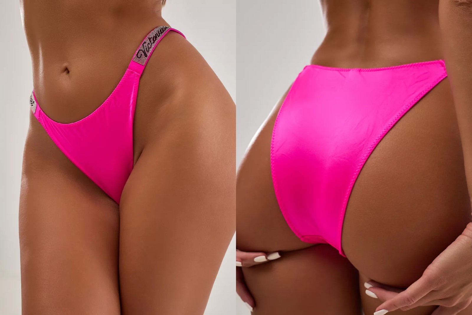 Victoria’s Secret Script BRAZILIAN BRIEF – Shine Strap SATIN lingerie
