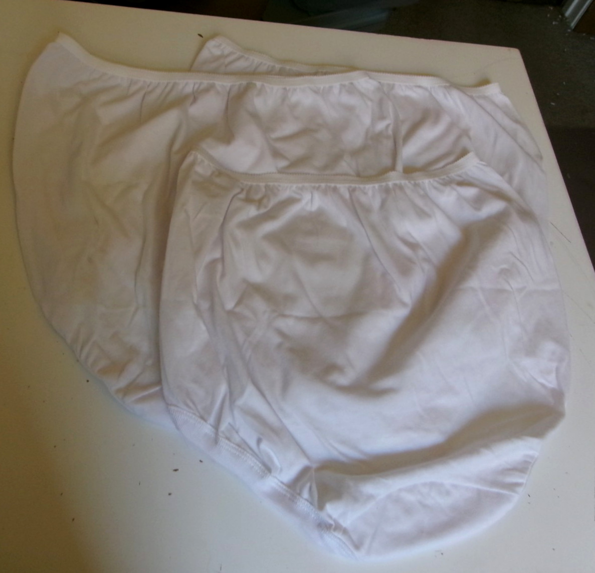 3 Dixie Belle Banded Leg Cotton full brief panty Size 15 Style 411 White