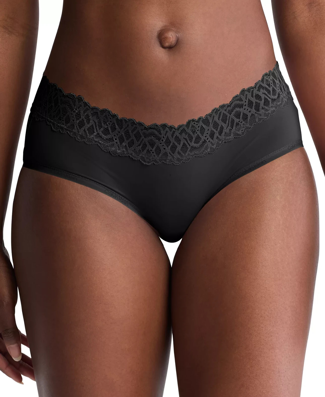 NWT CALVIN KLEIN Attraction Lace-Trim Black Hipster Underwear Sz S QF7932